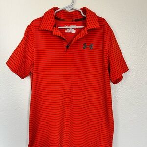 Under Armour Red and Black Polo Shirt